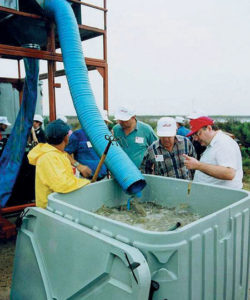 Super chilling slurry ice quickly cools, preserves seafood