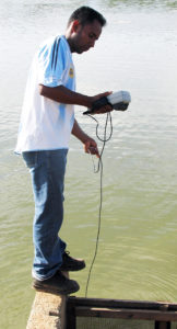 Dissolved oxygen concentrations in pond aquaculture