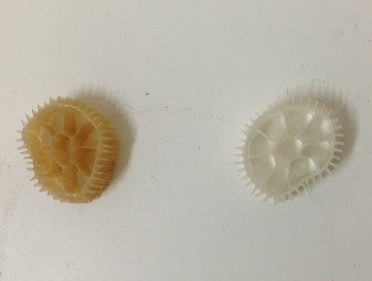 Bio-filming, bio-strata wheel (with Amphora biofilm — darker coloration, on the left one)